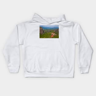 Greece. Meteora. Monasteries. Kids Hoodie